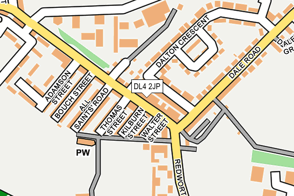 DL4 2JP map - OS OpenMap – Local (Ordnance Survey)