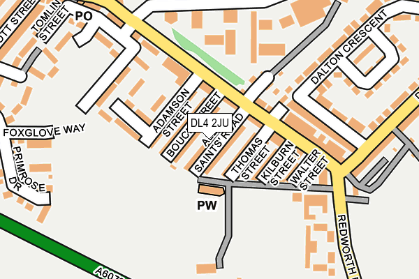 DL4 2JU map - OS OpenMap – Local (Ordnance Survey)