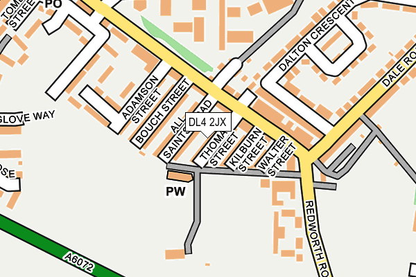 DL4 2JX map - OS OpenMap – Local (Ordnance Survey)