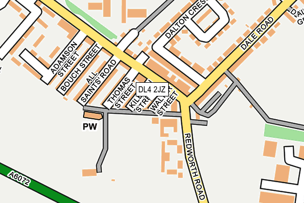 DL4 2JZ map - OS OpenMap – Local (Ordnance Survey)