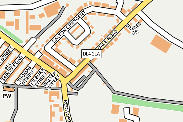 DL4 2LA map - OS OpenMap – Local (Ordnance Survey)