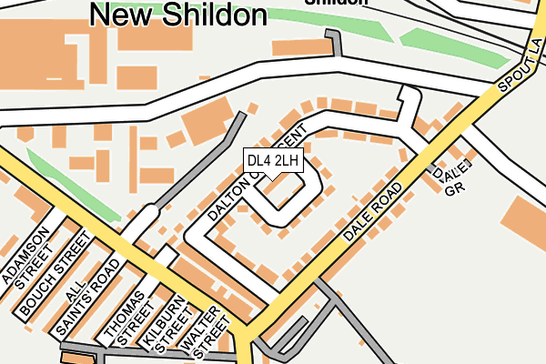 DL4 2LH map - OS OpenMap – Local (Ordnance Survey)
