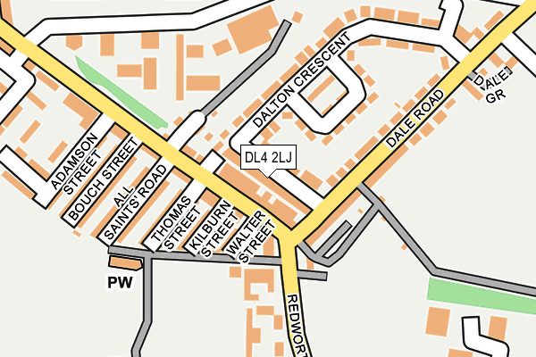 DL4 2LJ map - OS OpenMap – Local (Ordnance Survey)
