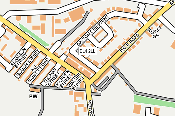 DL4 2LL map - OS OpenMap – Local (Ordnance Survey)