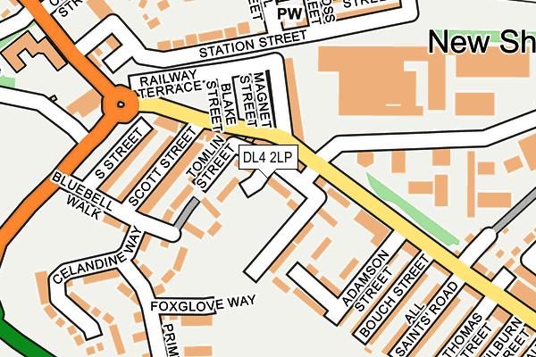 DL4 2LP map - OS OpenMap – Local (Ordnance Survey)