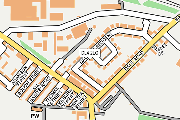 DL4 2LQ map - OS OpenMap – Local (Ordnance Survey)