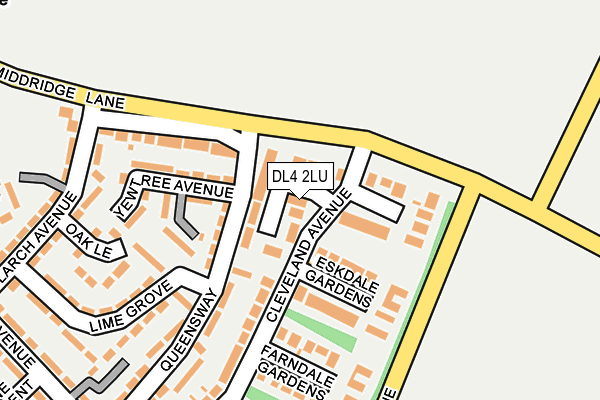 DL4 2LU map - OS OpenMap – Local (Ordnance Survey)