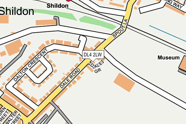 DL4 2LW map - OS OpenMap – Local (Ordnance Survey)