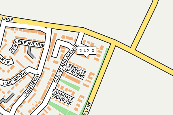 DL4 2LX map - OS OpenMap – Local (Ordnance Survey)