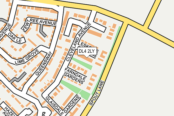 DL4 2LY map - OS OpenMap – Local (Ordnance Survey)