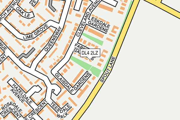 DL4 2LZ map - OS OpenMap – Local (Ordnance Survey)