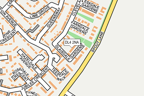 DL4 2NA map - OS OpenMap – Local (Ordnance Survey)