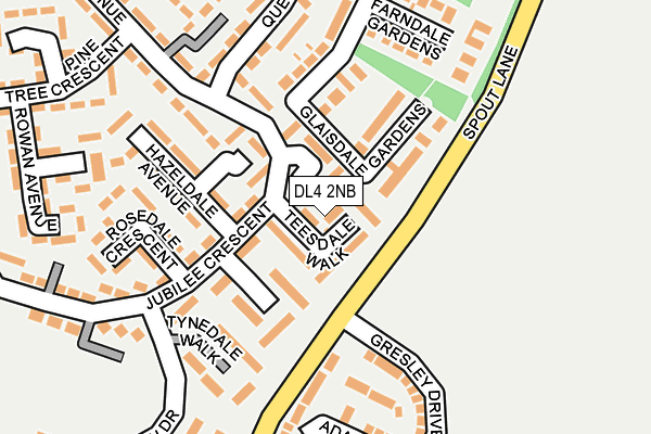 DL4 2NB map - OS OpenMap – Local (Ordnance Survey)