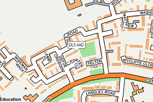 DL5 4AD map - OS OpenMap – Local (Ordnance Survey)