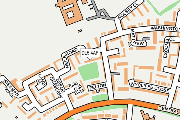 DL5 4AF map - OS OpenMap – Local (Ordnance Survey)