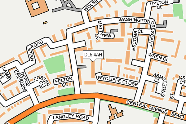 DL5 4AH map - OS OpenMap – Local (Ordnance Survey)