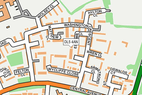 DL5 4AN map - OS OpenMap – Local (Ordnance Survey)