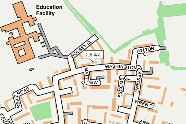 DL5 4AT map - OS OpenMap – Local (Ordnance Survey)