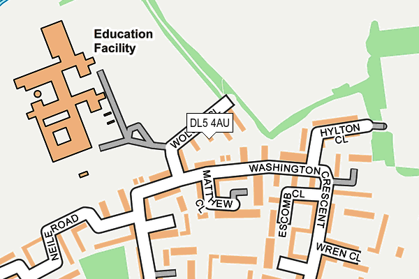 DL5 4AU map - OS OpenMap – Local (Ordnance Survey)