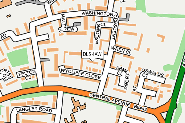 DL5 4AW map - OS OpenMap – Local (Ordnance Survey)