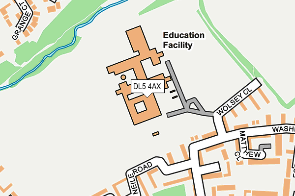 DL5 4AX map - OS OpenMap – Local (Ordnance Survey)
