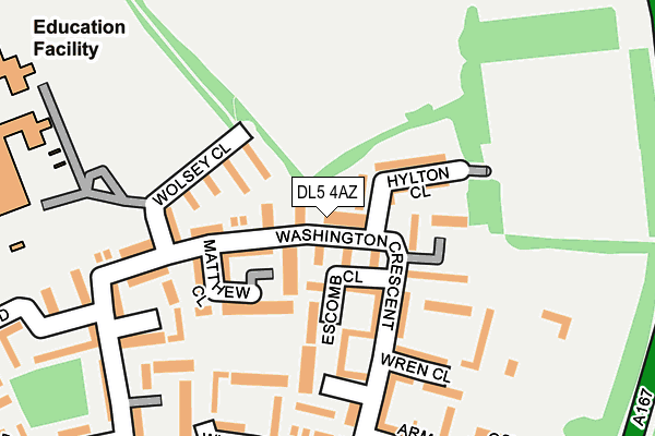 DL5 4AZ map - OS OpenMap – Local (Ordnance Survey)