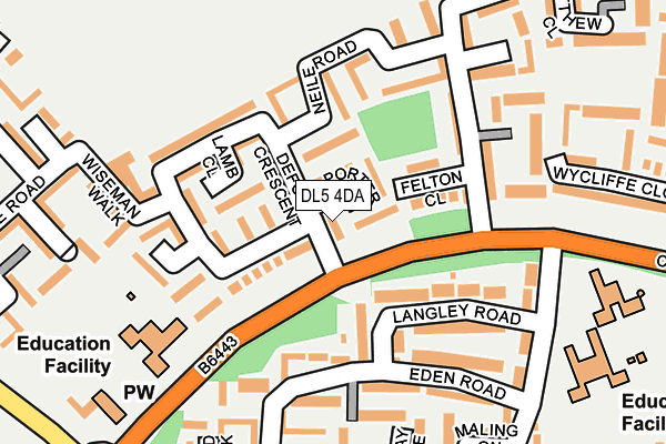 DL5 4DA map - OS OpenMap – Local (Ordnance Survey)
