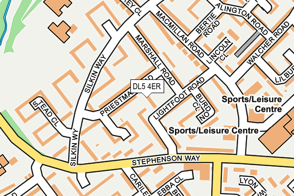 DL5 4ER map - OS OpenMap – Local (Ordnance Survey)
