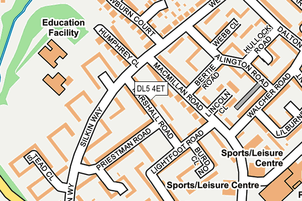 DL5 4ET map - OS OpenMap – Local (Ordnance Survey)
