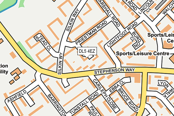 DL5 4EZ map - OS OpenMap – Local (Ordnance Survey)
