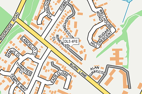 DL5 4FE map - OS OpenMap – Local (Ordnance Survey)