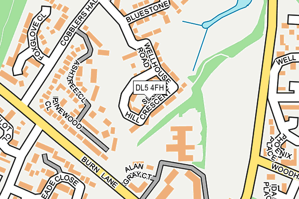 DL5 4FH map - OS OpenMap – Local (Ordnance Survey)