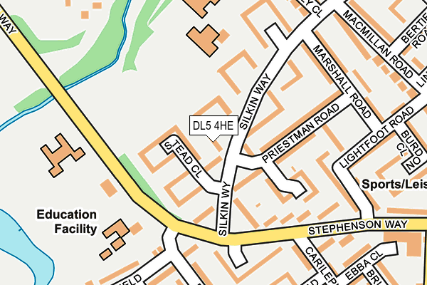 DL5 4HE map - OS OpenMap – Local (Ordnance Survey)