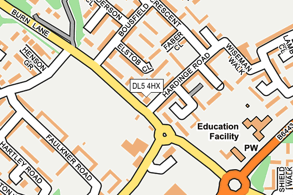 DL5 4HX map - OS OpenMap – Local (Ordnance Survey)