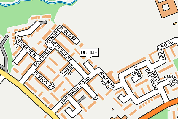 DL5 4JE map - OS OpenMap – Local (Ordnance Survey)