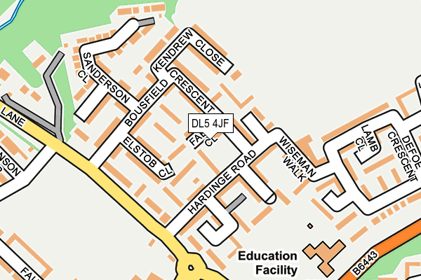 DL5 4JF map - OS OpenMap – Local (Ordnance Survey)