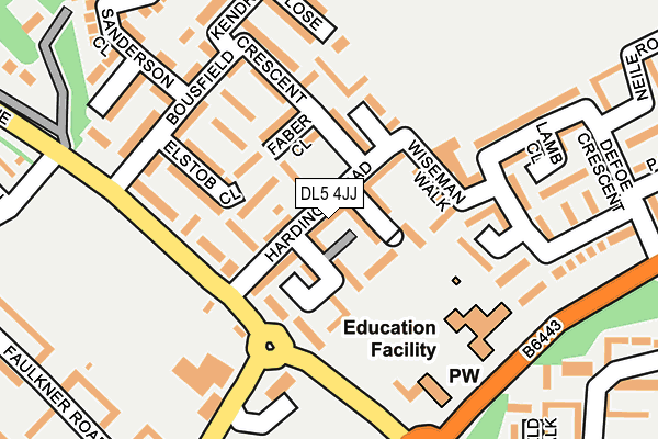 DL5 4JJ map - OS OpenMap – Local (Ordnance Survey)
