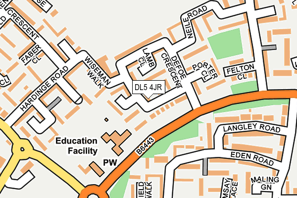 DL5 4JR map - OS OpenMap – Local (Ordnance Survey)