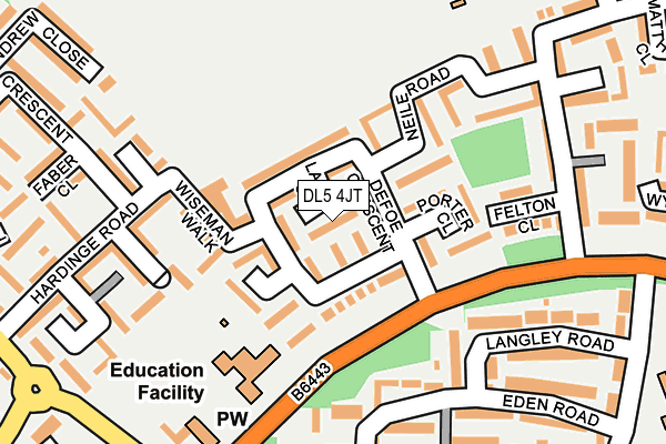 DL5 4JT map - OS OpenMap – Local (Ordnance Survey)