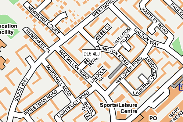 DL5 4LJ map - OS OpenMap – Local (Ordnance Survey)