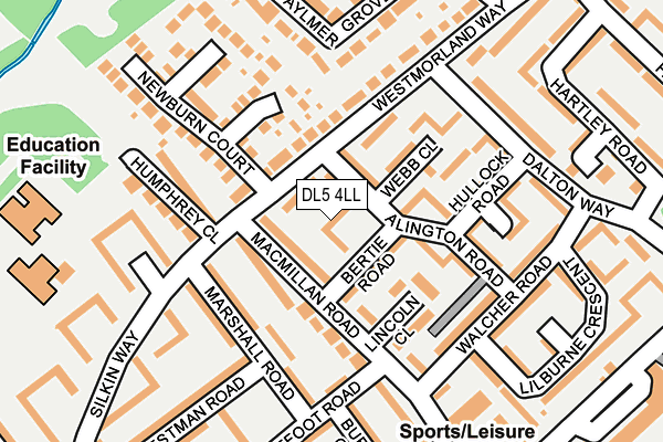 DL5 4LL map - OS OpenMap – Local (Ordnance Survey)