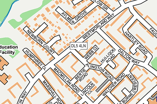 DL5 4LN map - OS OpenMap – Local (Ordnance Survey)