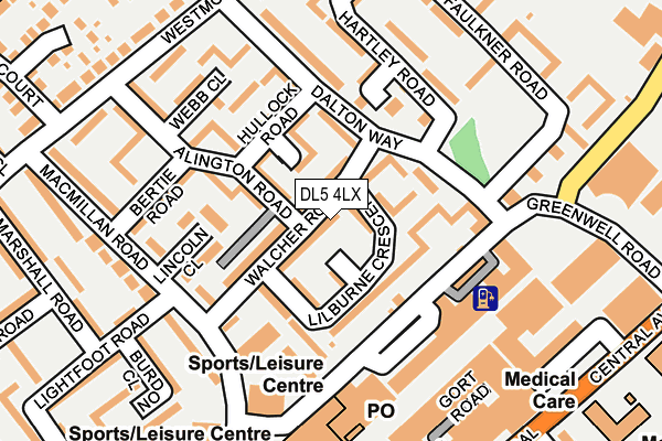 DL5 4LX map - OS OpenMap – Local (Ordnance Survey)