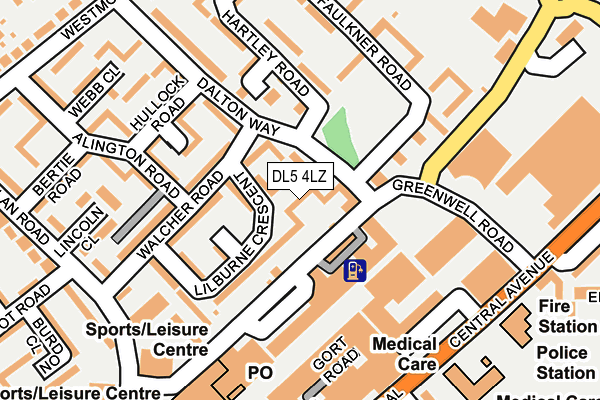 DL5 4LZ map - OS OpenMap – Local (Ordnance Survey)