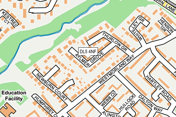 DL5 4NF map - OS OpenMap – Local (Ordnance Survey)