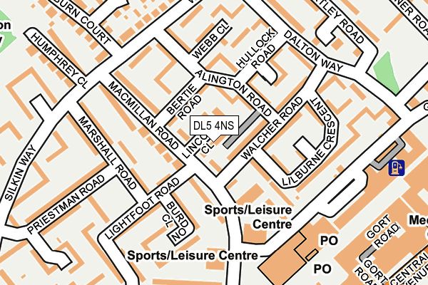 DL5 4NS map - OS OpenMap – Local (Ordnance Survey)