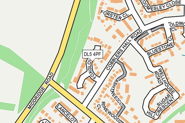 DL5 4PF map - OS OpenMap – Local (Ordnance Survey)
