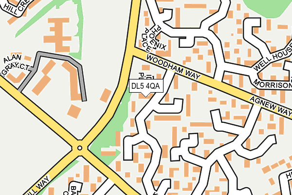 DL5 4QA map - OS OpenMap – Local (Ordnance Survey)