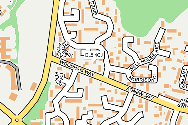 DL5 4QJ map - OS OpenMap – Local (Ordnance Survey)