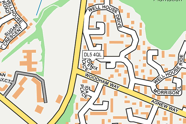 DL5 4QL map - OS OpenMap – Local (Ordnance Survey)
